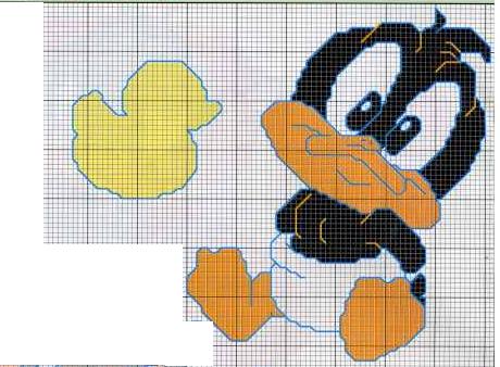 Schema punto croce Lonney Tunse5